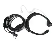 Adjustable Size 12-15" Throat Mic Headset For Baofeng UV5R 888S UV82 UV-B6 UV8D