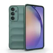 For Samsung Galaxy A35 5G Case Shielding Wavy Cover, Dark Green