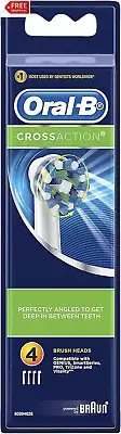 Oral-B Cross Action Replacement Electric Toothbrush Heads Refills, 4 Pack