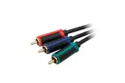 Crest 3 RCA RGB Component Video Cable Lead AV Gold Plated Red Green Blue