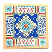 Tiled Trivet Moroccan Square Hot Pot Holder 22x22cm