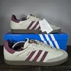 Adidas Samba OG Mens Size 12 Low Top Shoes Sneakers Off White Purple ID1482