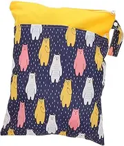 PERSELOSO Portable Diaper Pouch Wet Dry Bag for Organizing Diapers Lightweight Dual Zipper Nursery Storage Pouch for Travel Shopping and