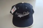 FRESNO STATE SCRIPT STRAPBACK DEADSTOCK HAT CAP VINTAGE N2