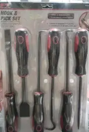 Performance Tool 6 piece Hook & Pick Set W947 Durable Double-Injection