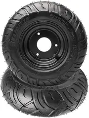 YC Yier 2pcs 13x5.00-6 Tire and Wheel Rim Assembly 13x5-6 Lawn Mower Tire 3 Lug Rim 6" Go Kart Wheels Road Tire Tubeless for ATV Quad Buggy 4 Wheeler Scooter Mini Bike Garden Tractor Snow Blower