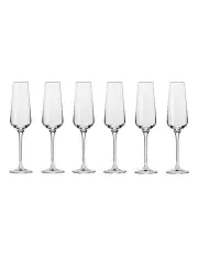 [Krosno] Avant Garde Champagne Flute 200ml Set of 6 in Clear