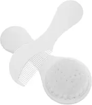 ERINGOGO 2pcs Newborn Hair Brush Set with Soft Bristles for Gentle Scalp Care Comb and Massage Brush for Cradle Cap Removal and Sensitive Skin Protection