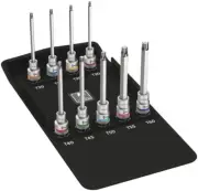 Wera 8767 Torx® Bit Socket Set With 1/2" Drive With Holding Function 9 Pce 00421