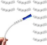 10 Pack Oxygen Tube Support Crimp Straightener, Oxygen Tubing Support for Portable Oxygen Concentrator Oxygen Tank Oxygen Hose Nasal Cannula Oxygen Tubing Accessories Grey
