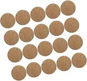 LALAFINA 120pcs 3.8cm Round Wooden Chips Unpainted Slices for DIY Projects Home Dec