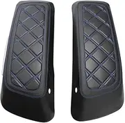 [TDZ MOTO] TDZ Hard Saddlebag Lid Covers Blue Diamond Stitching Saddlebag Speaker Lid Bra Fits for Harley Davidson Touring Models Road King Street Glide Road Glide Electra Glide Ultra Classic 2014-2023