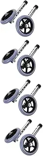 4 Pairs Walker Wheel Walker Replacement Rover Wheels for Walkers Guardian Accessories Multipurpose Universal Wheel Pram Caster Wheeler Seat Holder Seniors Walkers Parts One Rubber