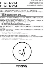 Instruction Manual for Brother DB2-B771A DB2-B772A Sewing Machine