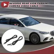 Reverse Rear View Parking Camera Video Cable 1.2m/3.94ft 4Pin Male Black 2 Pcs
