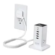 USB Charging Station for Multiple Devices PD 65W, 9-in-1 USB C Charger Block