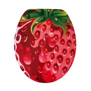 Pink Strawberry Fruit Soft Close Toilet Seat