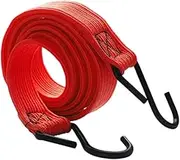 Pegciuho Elastic Cord for Bicycle, Luggage, with S Hooks, for Riding, Cycling and, red