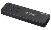LS 120W 6 Port USB PD3.0 PPS GaN Power Supply Fast Charging Station Black