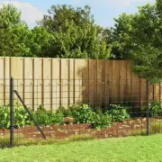 Wire Mesh Fence Anthracite 1.1x10m with Spike Anchors for Outdoor Security
