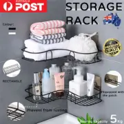 Heavy Duty Kitchen Bathroom Wired Corner Shower Caddy Holder w/Strong Suction