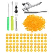 Plastic Snaps Fasteners with Snap Pliers, 200 Set T3 No-Sew Button Kit Orange