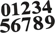 NUOBESTY 10pcs Black House Number Sign Modern Plaque Digits for Hotel to Install Remove for Address Display Includes Numbers