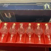 Cristal D'arques Crystal Longchamp's Goblets Glasses Set of 6 7 1/2 in Rare!!!