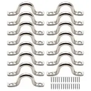 2X(15Pcs Stainless Steel Plate Eye Plates Ceiling Hook Kayak Eye Plate Ka5)