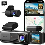 BOTSLAB 4K Dash Cam Front and Rear, 2K Rear Camera, Night Vision, ADAS, 64 GB SD Card, 2.45” IPS Screen, 170°Wide Angle, Built-in GPS and WiFi, 24/7 Parking Mode
