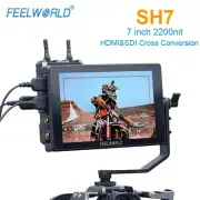 Feelworld SH7 7" 2200nit Video Monitor HDMI SDI Cross Conversion for Camera DSLR