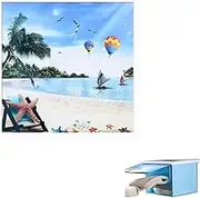 Hidden Mural Storage Cabinet, Multi-Functional Waterproof Rugged and Foldable Bathroom Storage Cabinet Wall-Mounted Storage Box,D