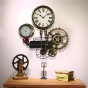 [WNJAPAN] Wall Clock Wall Clock Water Pipe Antique Industrial Retro Vintage Manl