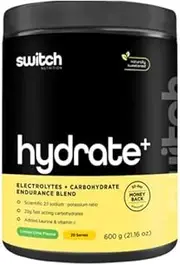 Switch Nutrition Hydrate Electrolytes & Carbohydrate Powder, Lemon Lime, 600g