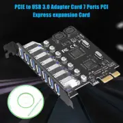 New PCIE to USB 3.0 Adapter Card 7 Ports PCI Express expansion Card 400MB/S