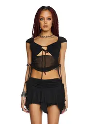 [Current Mood] Clearly Into You Skirt Set-Black