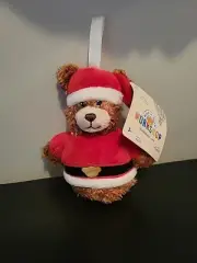 Brand New Build a Bear Santa Bear Bell Ornament NWT Christmas Build a Bear Mini