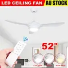 52 Inch Ceiling Fan with Remote Control & Light 3 Blades DC for Outdoor Indoor
