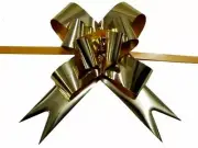Pull String Butterfly Bows Metallic Gold - Wedding Gift Birthday Pom Party 100