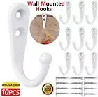 Hooks Wall Hanger Mounted Coat Hat Clothes Robe Holder Rack Closet Hook
