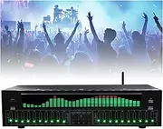31-Band Digital Equalizer, Stereo Graphic EQ with Noise Reduction, Music Spectrum Analyzer, Bluetooth 5.4 Optical Coaxial Digital Audio Decoding for Recording Studio