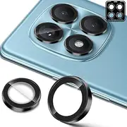 For Xiaomi Redmi Note 14 Pro 4G for Tempered Glass Camera Protection, 9H Hardness HD Individual Lens Film, Metal Ring + Protective Glass, Anti-Scratch Camera Protection, Black