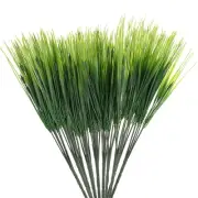 40Pcs Artificial Grass Plants, 15.7" Plastic Fake Wheat Grass Greenery, Green