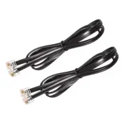 Phone Cord 3.28FT Telephone Cable Phone Line Cord RJ11 6P6C Plugs Black 2pcs