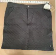 Woolrich Quilted Skirt Womens Size 14 Gray Cotton Polyester Wool Blend Pockets