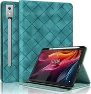 [Nexue] Case for Lenovo Idea Tab Pro 12.7 inch TB-373FU 2025,PU Leather Shockproof Protective Stand,Anti Slip Strip Case Cover with Pencil Holder & Pocket. (Green)
