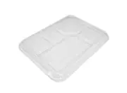 200xPET Lid for 5 Compartment Takeaway Tray - Reusable & Takeaway Clear Lids