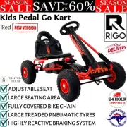 Rigo Kids Pedal Go Kart Car Ride On Toys Racing Bike For 3+ Years Old Red New AU