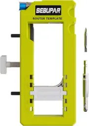 Door Hinge Jig and Mortiser Router Template for 3” to 5” Hinge Sizes