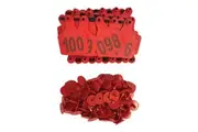 1-100 Cattle Number Ear Tags 7.5x10cm Set - XL Red Cow Sheep Livestock Labels